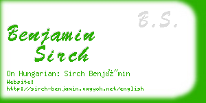 benjamin sirch business card